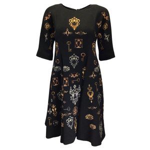 Dolce & Gabbana Black Dress with Gold and Silver Accents